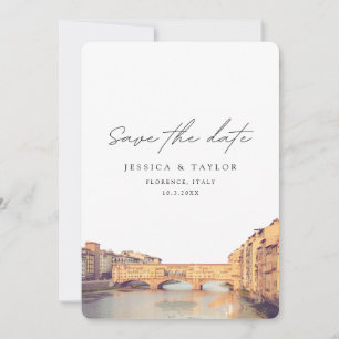 Florenz Italien Hochzeit Save the Date Einladung