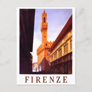 Florenz Italien Jahrgang Reise Postkarte