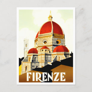Florenz Italien Jahrgang Reise Postkarte