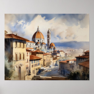 Florenz Italien Landschaft Kunst drucken Poster