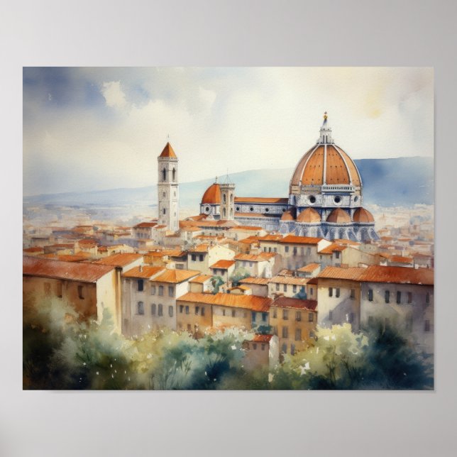 Florenz Italien Landschaft Kunst drucken Poster (Vorne)