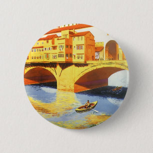 Florenz Italien Ponte Vecchio Bridge Button