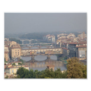 Florenz Italien, Ponte Vecchio Bridge Fotodruck