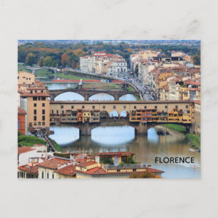Florenz Italien Ponte Vecchio Bridge Travel Postkarte