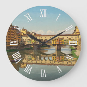 Florenz Italien Ponte Vecchio Wanduhr
