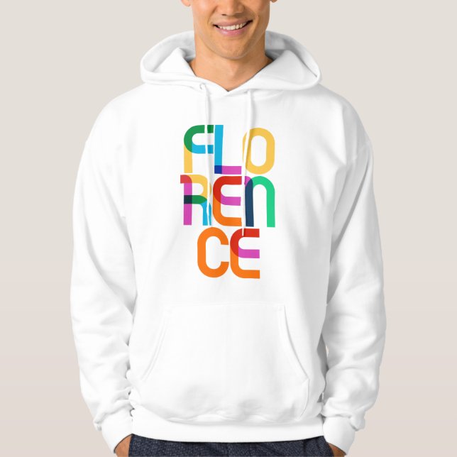 Florenz Italien Pop Kunstbriefe Hoodie (Vorderseite)