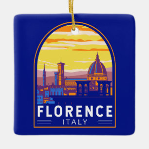 Florenz Italien Reise Kunst Vintage Keramikornament