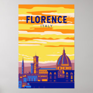 Florenz Italien Reise Kunst Vintage Poster