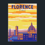 Florenz Italien Reisen Kunst Vintag Postkarte<br><div class="desc">Florentiner Vektorkunst Design. Florenz,  Hauptstadt der Toskana,  ist Zuhause zu vielen Meisterwerken der Renaissance-Kunst und -Architektur.</div>