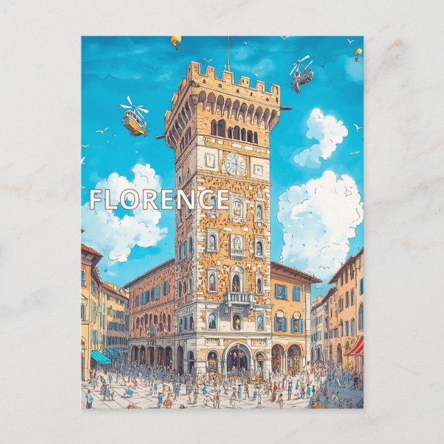 Florenz Italien Reisen Postkarte (Vorderseite)