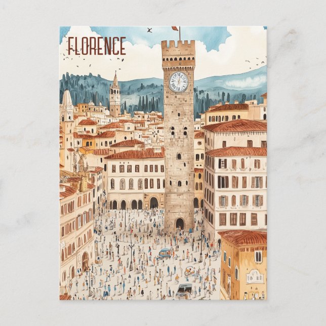 Florenz Italien Reisen Postkarte (Vorderseite)