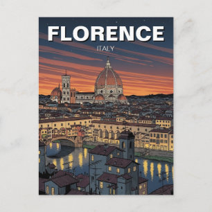 Florenz Italien Skyline Reise Postkarte