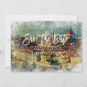 Florenz Italien Sommerhochzeit speichern Sie die T Dankeskarte