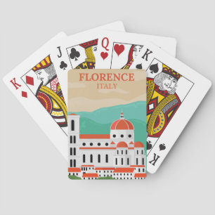 Florenz Italien Spielkarten-Deck Vintage Reise Spielkarten