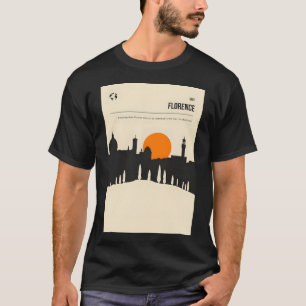Florenz Italien Toskana Vintag Minimal Retro Book T-Shirt
