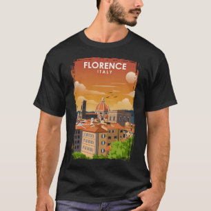 Florenz Italien Toskana Vintag Minimal Retro Trail T-Shirt