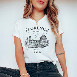 Florenz Italien Vintage-Duomo-Skizze T-Shirt