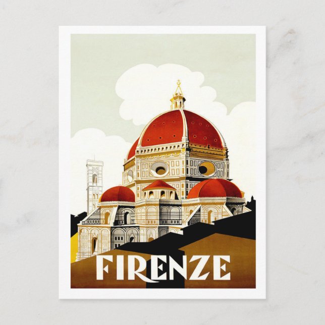 Florenz, Italien, Vintage-Postkarte Postkarte (Vorderseite)