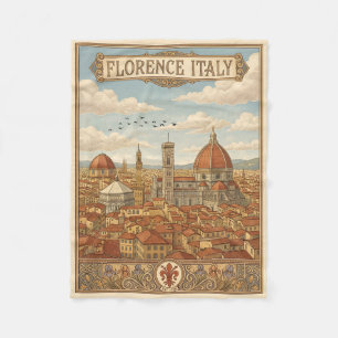Florenz Italien Vintage Reise Fleecedecke