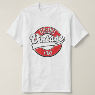 Florenz Italien Vintage Style Logo T-Shirt