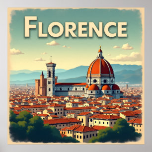 Florenz Italien Vintage Travel Poster