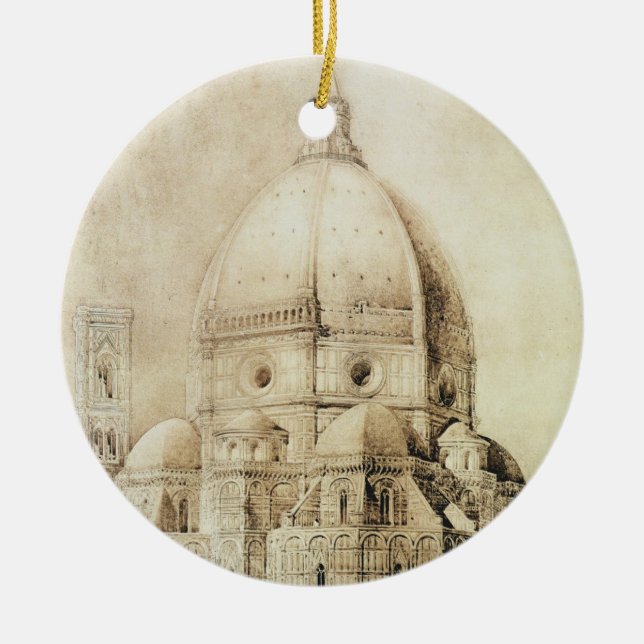 Florenz-Kathedrale vom Osten, 'von den Fragmenten Keramik Ornament (Vorne)