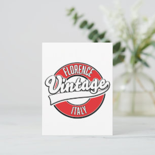 Florenz-Logo im Vintagen Stil Postkarte