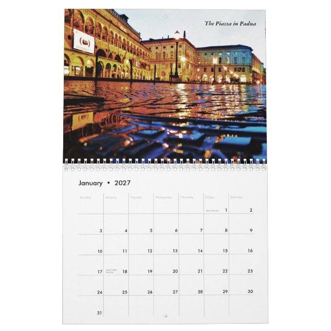 Florenz, Mailand und Rom Kalender (Jan 2027)