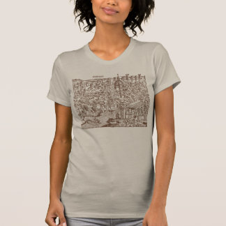 Florenz, mittelalterlicher Holzschnitt T-Shirt