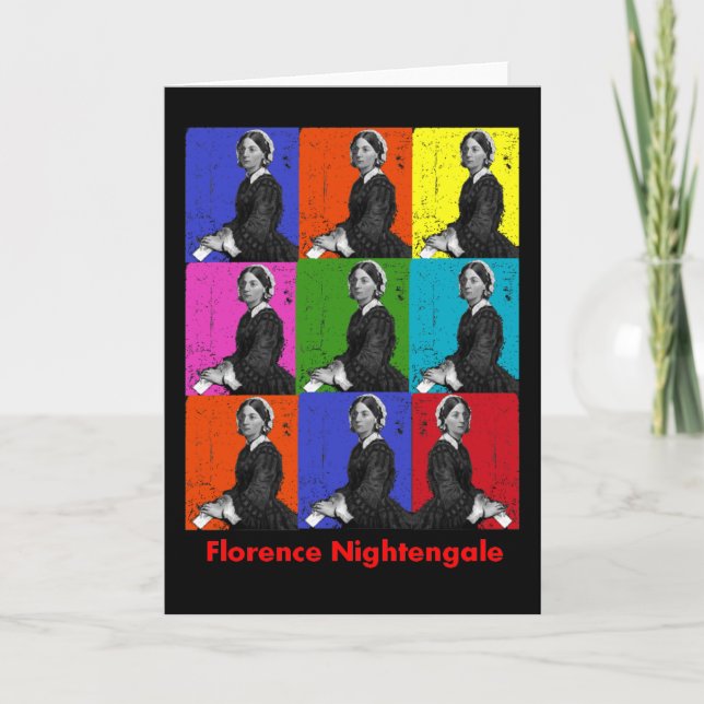 Florenz Nightengale POPART T - Shirt & Geschenke Karte (Vorderseite)