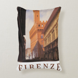 Florenz, Palazzo Vecchio, Vintag Italien Dekokissen