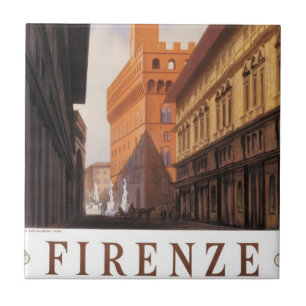 Florenz, Palazzo Vecchio, Vintag Italien Fliese