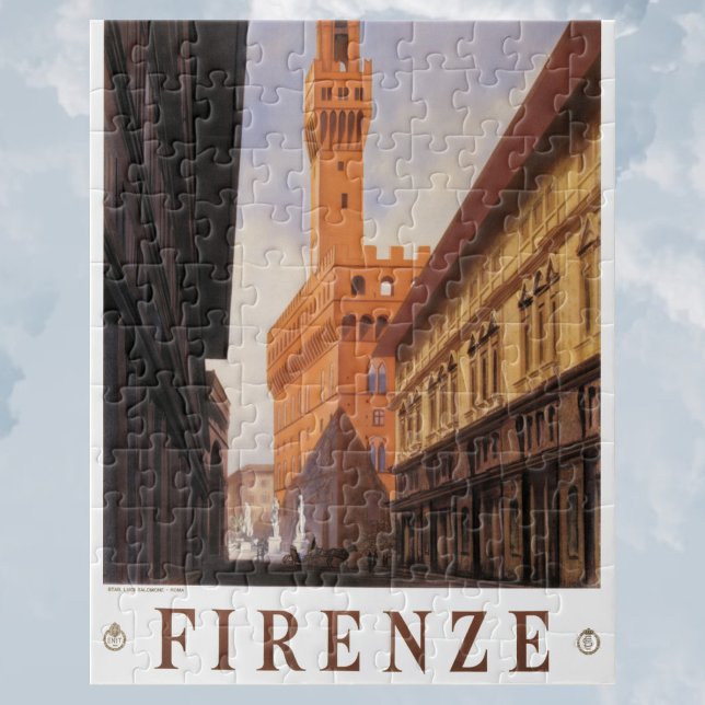 Florenz, Palazzo Vecchio, Vintag Italien Puzzle (Von Creator hochgeladen)