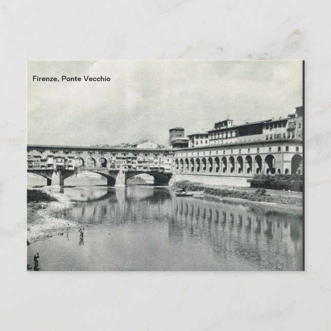 Florenz,    Ponte Vecchio Postkarte (Vorderseite)
