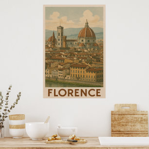Florenz Reisen im Stil vergangener Zeiten Poster