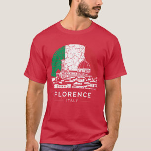 Florenz Stadt Italien Flagge lustig T-Shirt