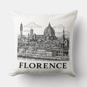 Florenz Stadtbild - Duomo Kathedrale Linie Kunst Kissen