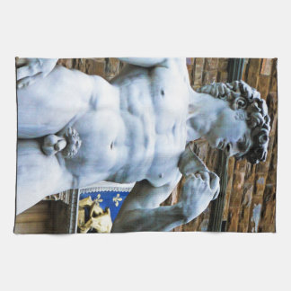Florenz-Statue von David mit Liebe-Zitat Handtuch