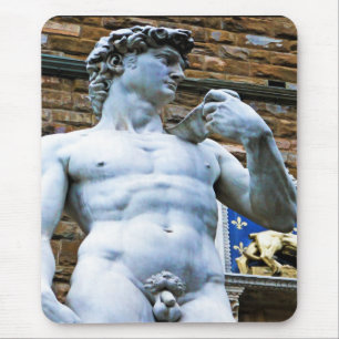 Florenz-Statue von David mit Liebe-Zitat Mousepad