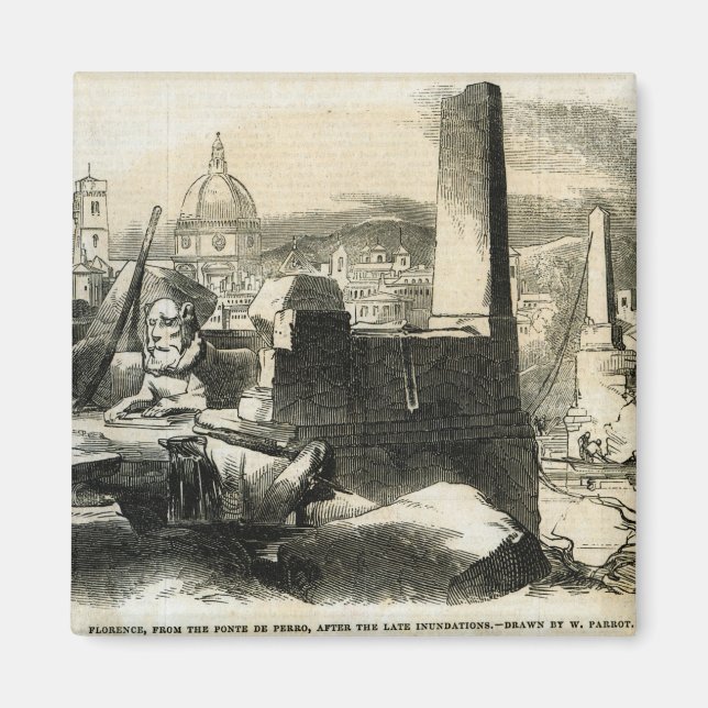 Florenz, von der Ponte de Perro Magnet (Vorne)