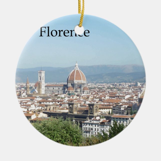 FlorenzDuomo von Michelangelo-Quadrat (neu-St.K) Keramikornament (Vorne)