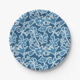 Flores azules pappteller
