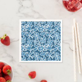 Flores azules serviette