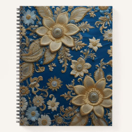 Flores de Oro y Azul Notizbuch