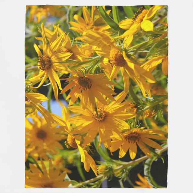 Flores en mi hierbas " Blume in meinem Unkraut " Fleecedecke (Vorderseite)