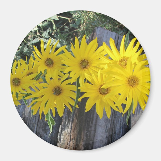 Flores en mi hierbas " Blume in meinem Unkraut " Magnet (Vorne)