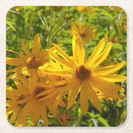 Flores en mi hierbas " Blume in meinem Unkraut " Rechteckiger Pappuntersetzer