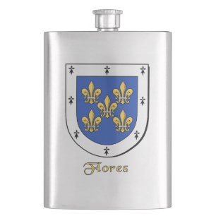 Flores Heraldic Shield Flachmann