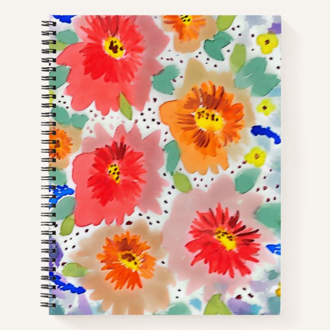 Flores rojas  notizbuch (Vorderseite)