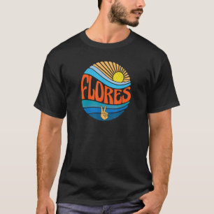 Flores Shirt Vintag Sunset Flores Groovy Gefärbte